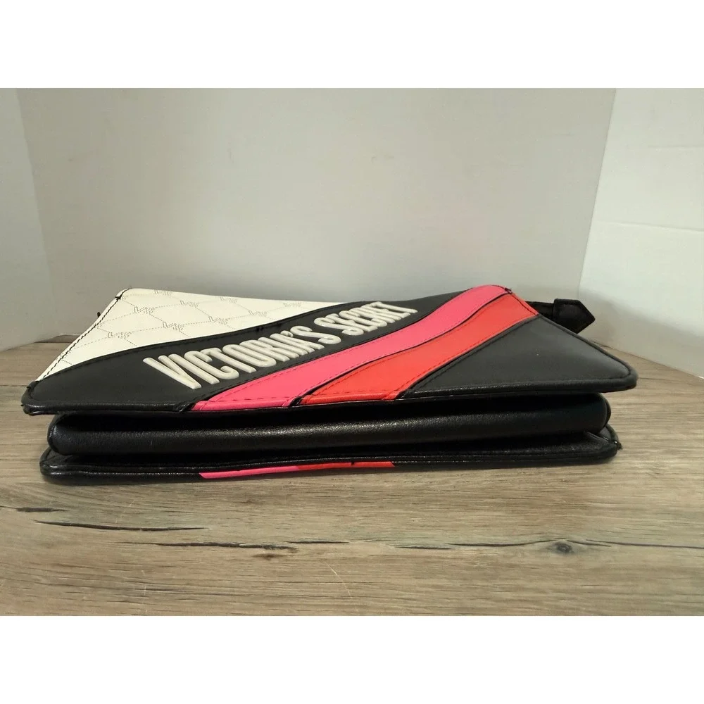 Victoria's Secret Black White Pink Crossbody Bag Clutch NWOT